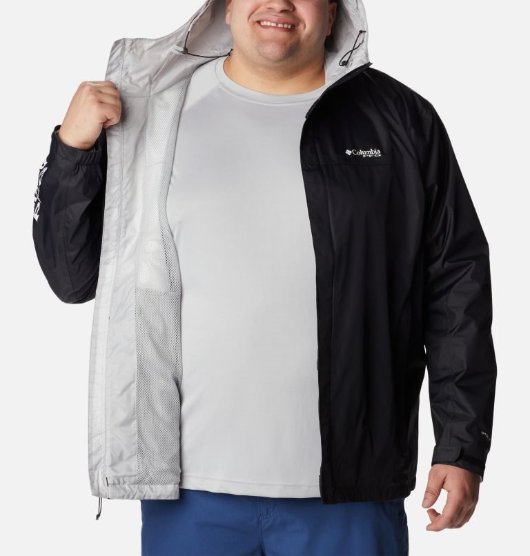 Men's Columbia PFG Storm Jackets Black | Plus Size CA-P1805